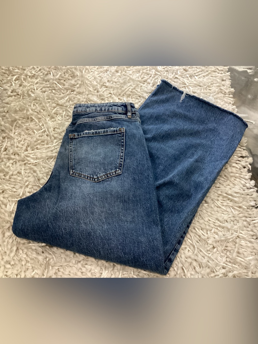 Forever 21 Dark Blue Wide Leg Jeans - Size 28